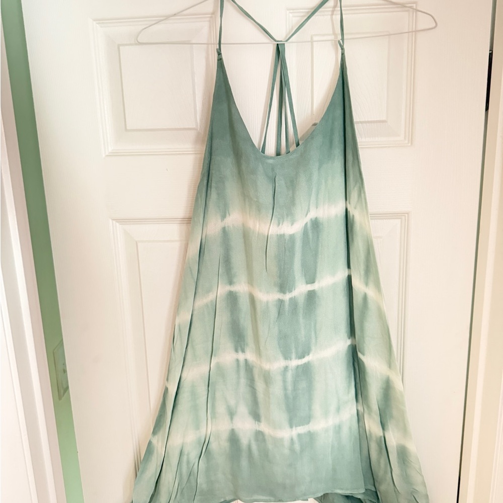 Bishop + Young Mint Green Tie-Dye Strappy Dress size M